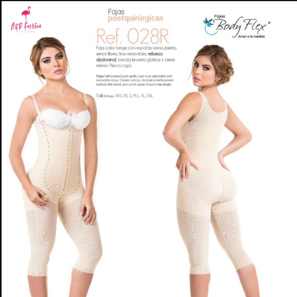 Colombian Half-Covered Back Girdle/Shapewear and Open Bust- 028R/528R - Picture 1 of 1